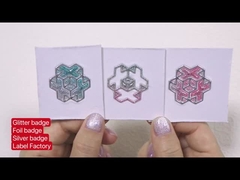Niestandardowe plastyki TPU Glitter Badge Foil Badge