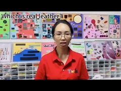 Wydrukowanie cieplne Emboss Genuine PU skórzane płatki do dżinsów