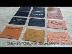 Spersonalizowana, wytłaczana naszywka z logo na dżinsy z prawdziwej skóry / Skórzana metka do odzieży