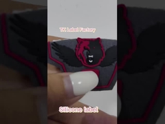 Niestandardowy T-shirt Etykieta silikonowa mywalna 3D Miękki logo silikonowe