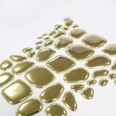 Fabryka Niestandardowa metalowa złota etykieta TPU - Emblemat o nieregularnym kształcie dla luksusowej odzieży i odzieży mody