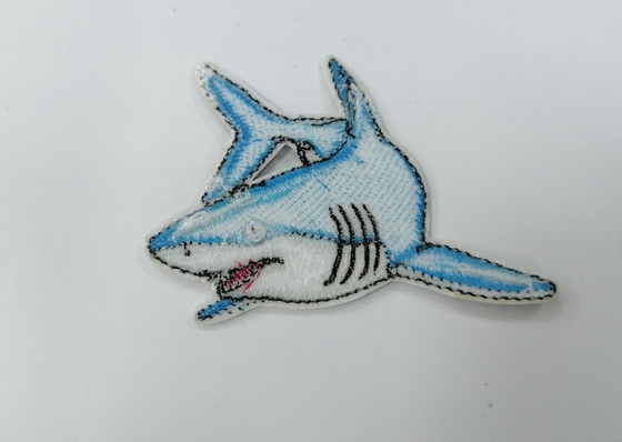 Hafty Odzież Shark Etykiety Plastry termotransferowe Zmywalne Dostosowane