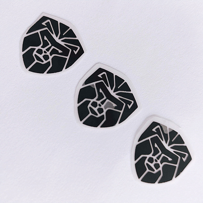 Etykieta silikonowa do przenoszenia ciepła z efektem 3D Animal Black Color
