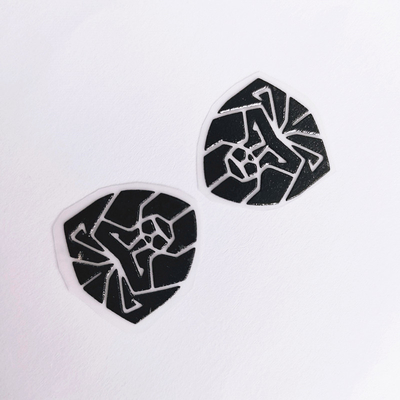 Etykieta silikonowa do przenoszenia ciepła z efektem 3D Animal Black Color