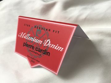 Jednorazowe Drukowane Papier z Recyklingu Tagi Hang, średnie Folded Hang Tagi dla Sprzedaży Detalicznej