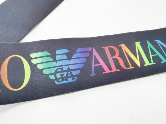 Spandex / Nylon 3CM Czarna gumka z dostosowanym kolorowym logo
