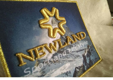 3D Wynoszone Logo Tkane Niestandardowe Haftowane Poprawki Szyć Na Odznaka Odznaka