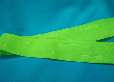 100% poliester / nylon dzianina składana elastyczna taśma z wytłoczonym logo