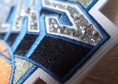 Hotfix Niestandardowe Haftowane Poprawki Rhinestone Motif Żelazko Na Transfer Dla Hoodies