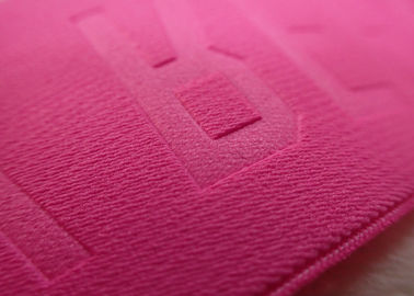 Embossed 3D Raised Name Logo Patches Adhesive Hook and Loop Tape For Sportswear