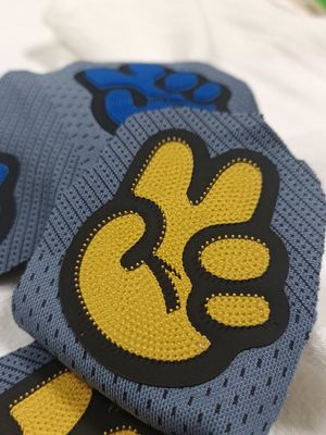 OEKOTEX Embossed Logo Washable Patches Negociable Custom Patches