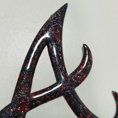 Spersonalizowane wysokiej częstotliwości 3D TPU wytłoczone logo Czerwony metaliczny termotransferowy etykieta na torbę