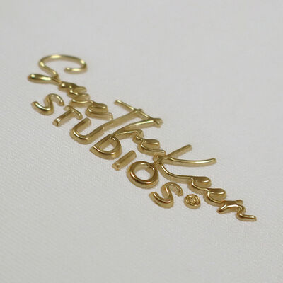 Niestandardowe złoto TPU Logo Transfer ciepła 3D Embossed Transfer Label dla odzieży