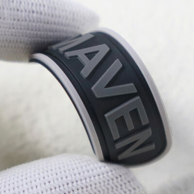 Bulk Custom 3D Raised PVC Brand Badge - Durable Two-Tone Logo Emblem for Fashion Apparel & Luggage Accessories