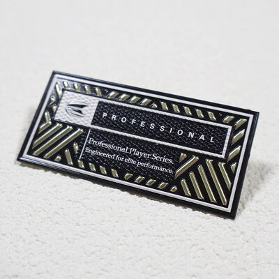 Custom TPU High-Frequency Patch - Metallic Gold & Black Professional Player Series Badge for Sportswear