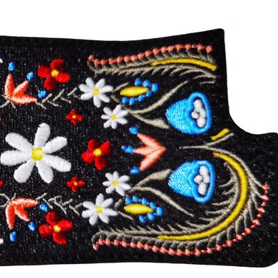 Niestandardowa naszywka z haftem 3D w stylu etnicznym, marki projektanta, z logo dla odzieży