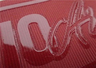 Błyszczące transparentne logo z przezroczystego silikonu w folii poliestrowej Coloful