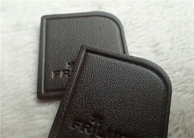 Nigger - Brown Veined Tłoczone naszywki skórzane High Frequency Logo marki Szyte na odzieży