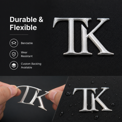 Niestandardowe etykiety logo 3D Pearl Metallic Heat Transfer dla odzieży i odzieży sportowej