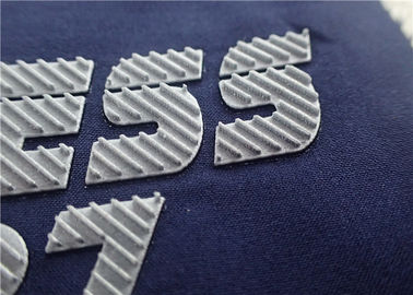 Podniesiony Twill Flash Srebrny transfer ciepła powierzchni Logo Trójwymiarowy efekt