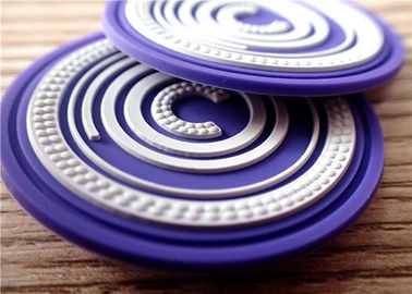 Dwukolorowe okrągłe silikonowe plastry z wytłoczonym logo marki 3D