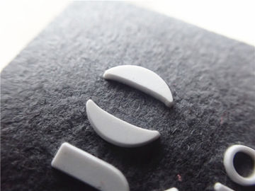 Naszywki z logo Soft Imported Senior Grey Suede Rubber, z logo Micro Injection