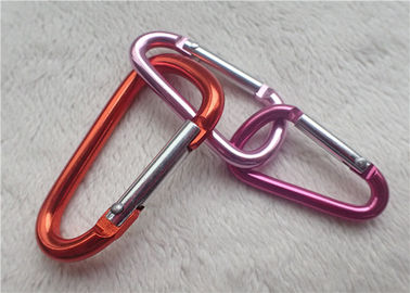Małe spersonalizowane upominki reklamowe Karabinek Wiele kolorów D - Shaped Mountaineering Klamra Metalowy uchwyt na klucze
