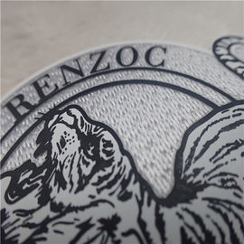 Naszywki niestandardowe OEKO Nieregularny kształt Tygrys Logo Silicon Przenikanie ciepła Tatami Flokowanie