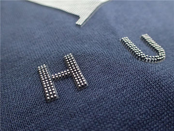 Trwałe etykiety odzieży przenikania ciepła Kropki pędzla Kolorowe logo 3D