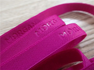 Różowa miękka gumka wysokiej częstotliwości Moda 3D lub logo na taśmie do bielizny