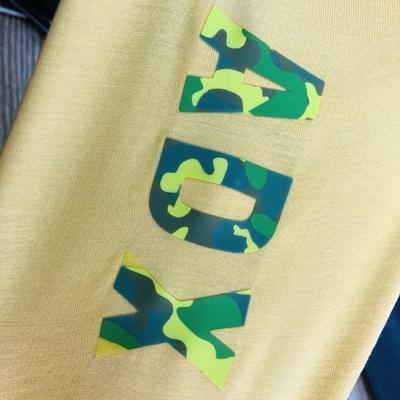 Kamuflażowe silikonowe etykiety termotransferowe 3D z własnym logo