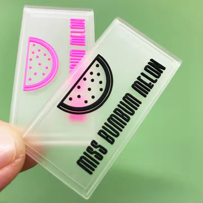 Przejrzysty plastryka gumowy PVC odzież PVC etykieta przezroczysta plastryka silikonowa