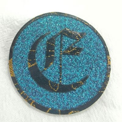 OEM Srebrny wątek haftowy Woven Patches For Clothes