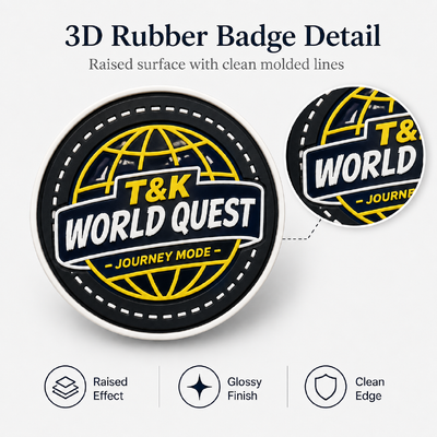 Wytrzymałe 3D wysokiej częstotliwości odznaki TPU wykonane z materiału silikonowego doskonały do odzieży i odzieży patch branding