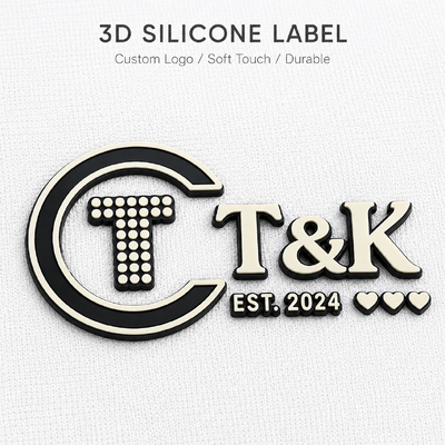 Premium Custom Silicone Heat Transfer Etikiety z logo 3D podniesiony do odzieży Odzież sportowa Odzież aktywna kurtki torebki i high-end odzieży marki