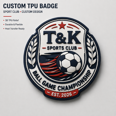 Producent naszywek termo transferowych z niestandardowym logo 3D TPU Sports Badge
