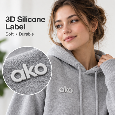Niestandardowe 3D silikonowe etykiety logo z transferem ciepła dla bluzek i odzieży